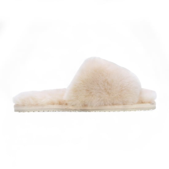 Dames schapenvacht pantoffels beige warme winter bont slippers - Nordic - Image 1