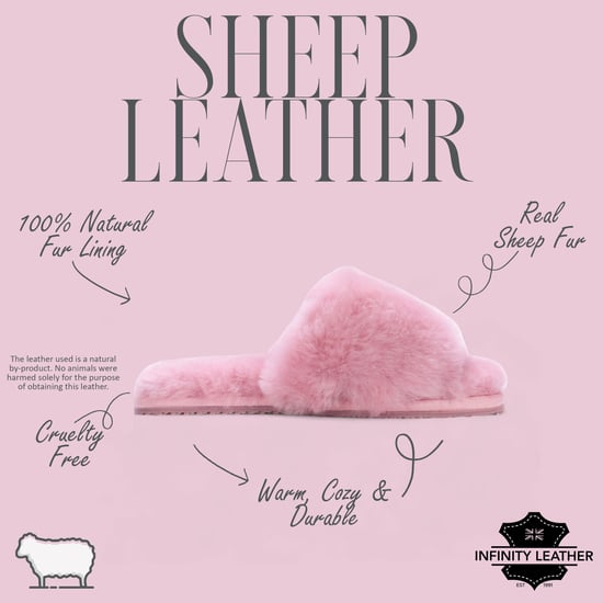 Dames schapenvacht pantoffels roze warme winter bont slippers - Nordic - Image 2