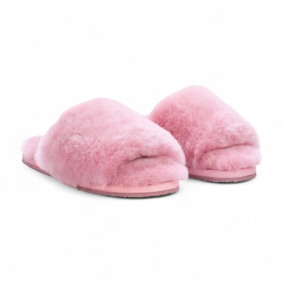 Dames schapenvacht pantoffels roze warme winter bont slippers - Nordic - Image 3