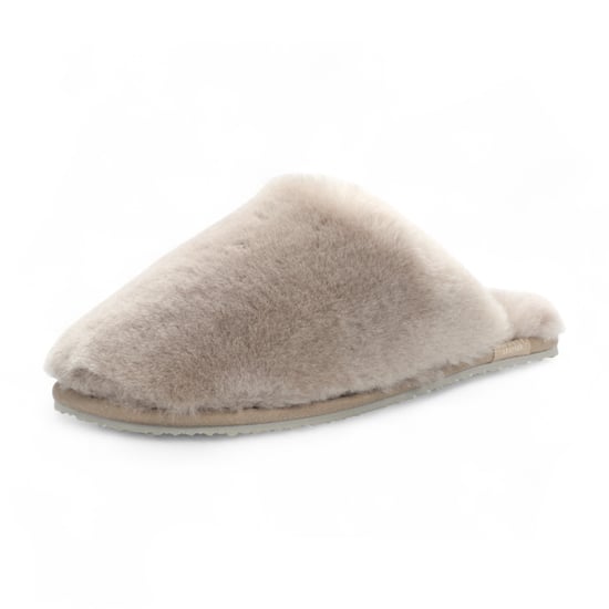 Dames schapenvacht pantoffels taupe warme winterbont muiltje - Aurora - Image 5