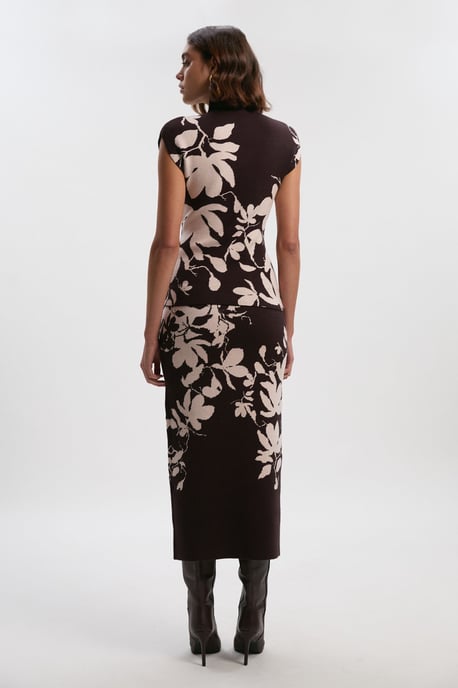Jacquard Floral Knitted Skirt - Image 5