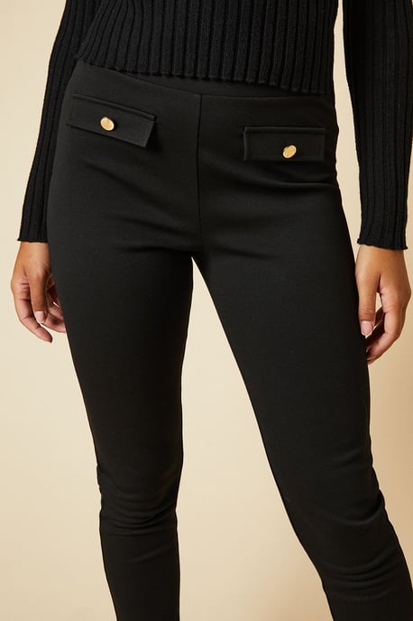 Pocket Detail Ponte Trouser - Image 4