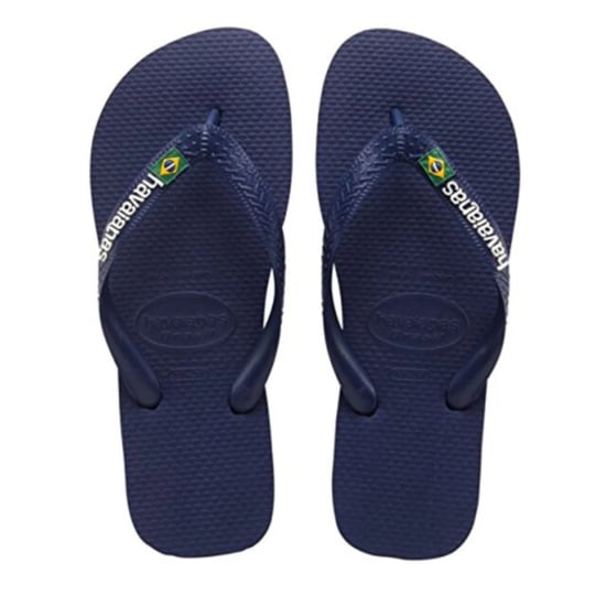 Havaianas brasil logo marine blue teenslippers unisex - Image 1