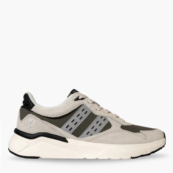 Q1905 Sneaker kampen beige/legergroen/zwart - Image 6