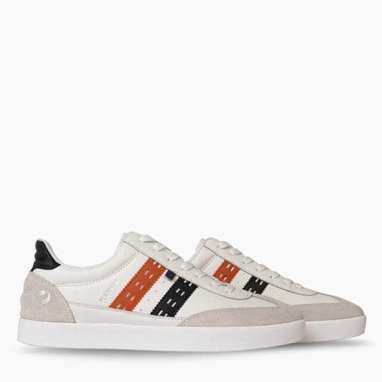 Q1905 Sneaker platinum wit/donkerblauw/oranje - Image 5