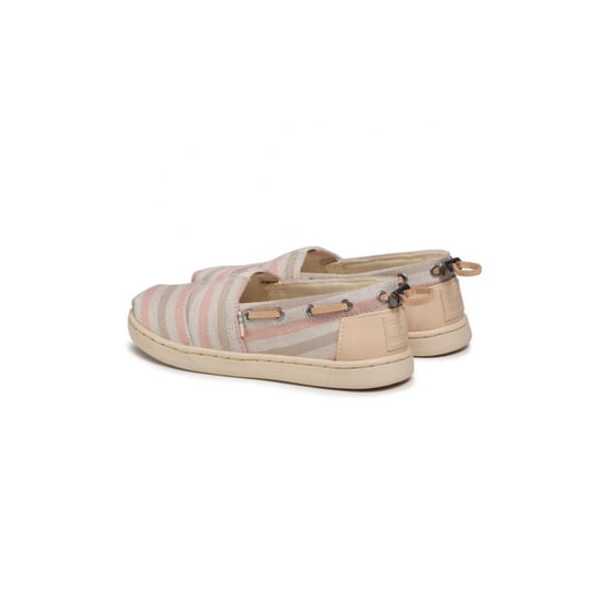Toms Youth bimini stripe salmon woven trim synthetic - Image 2