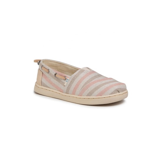 Toms Youth bimini stripe salmon woven trim synthetic - Image 3