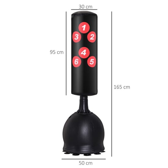 4goodz Homcom staande bokszak met hitzones met zuignappen - Image 2