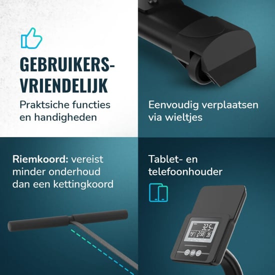 Mirlux Roeitrainer- 16 weerstandniveaus lcd monitor - Image 2