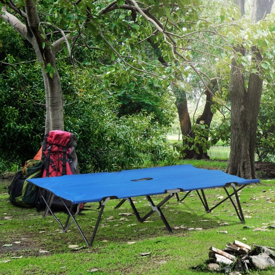 4goodz Outsunny opvouwbaar campingbed extra breed, veldbed 125x193cm - Image 2