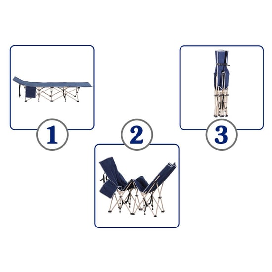 4goodz Outsunny veldbed opvouwbaar campingbed met opbergtas - Image 3