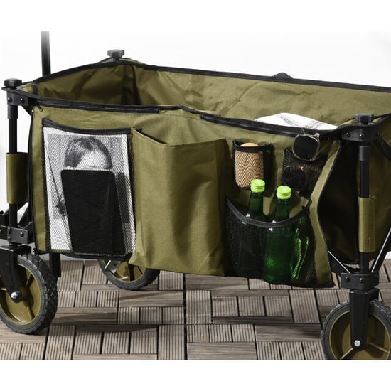 4goodz Outsunny strandwagen opvouwbaar met tafel afdekking 5 zakken - Image 3