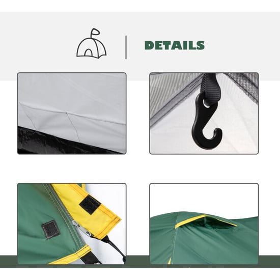 4goodz Tent voor 2-3 personen kampeertent met haringen koepeltent - Image 5