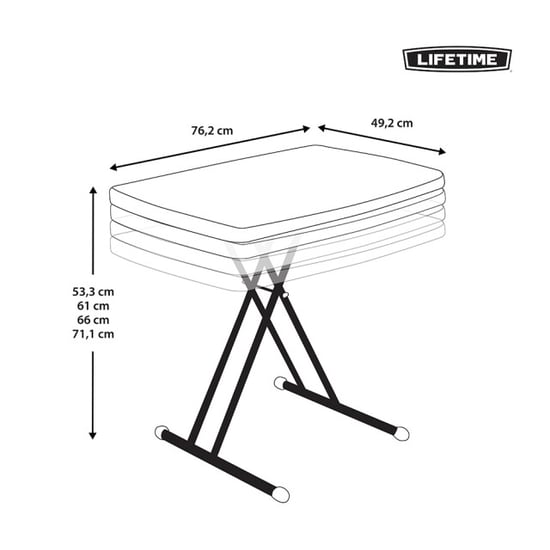 Lifetime Compacte campingtafel hoogte verstelbaar 49x76x53 cm - Image 4