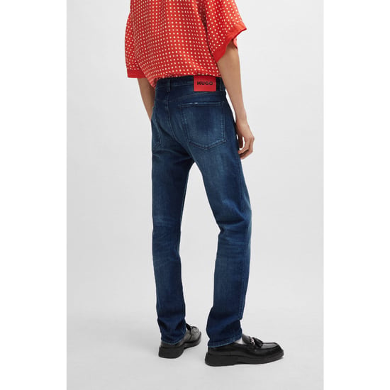 Men's Hugo Boss Hugo 708 Slim-Fit Jeans in Dark Blue - Image 2