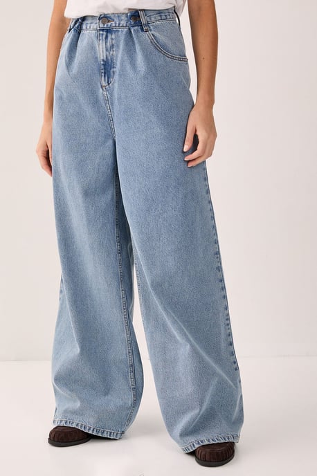 Double Fastening Slouch Denim Jeans - Image 2