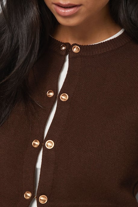 Fitted Double Button Knitted Jacket - Image 4