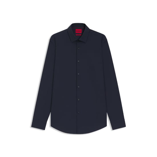 Men's Hugo Kenno Slim-Fit Shirt in Navy - Image 3