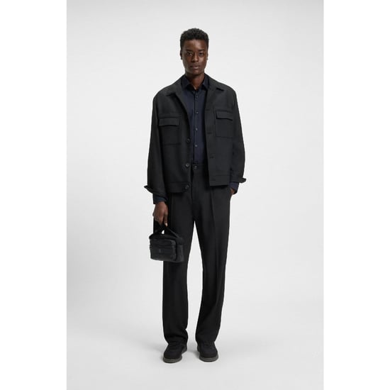 Men's Hugo Kenno Slim-Fit Shirt in Navy - Image 5