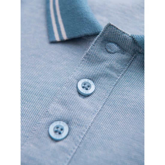 Ombre Poloshirt heren korte mouw blue melange 0109-blm - Image 2