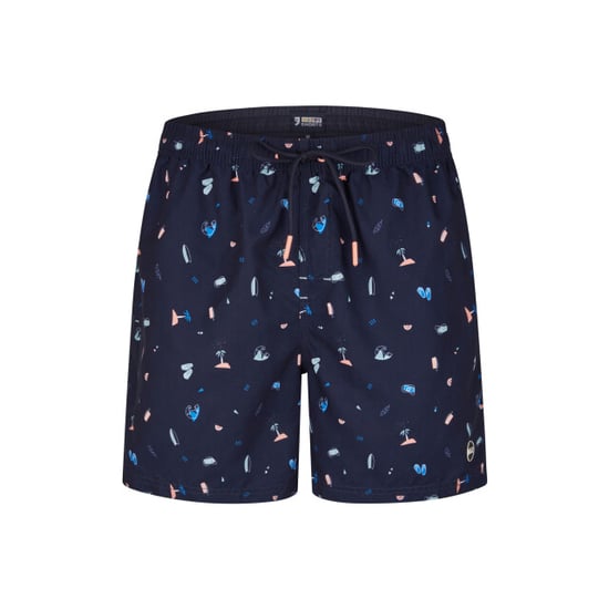 Happy Shorts Heren zwemshort strand donkerblauw print - Image 1