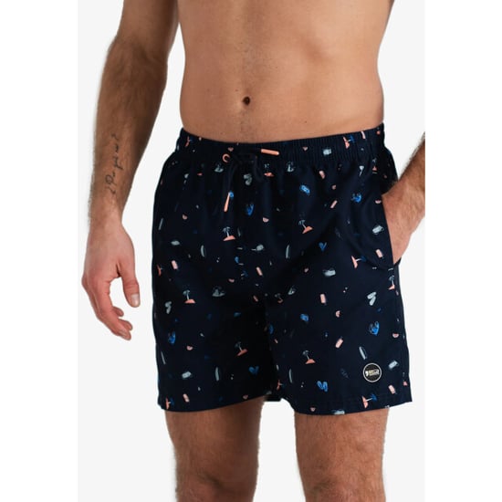 Happy Shorts Heren zwemshort strand donkerblauw print - Image 6