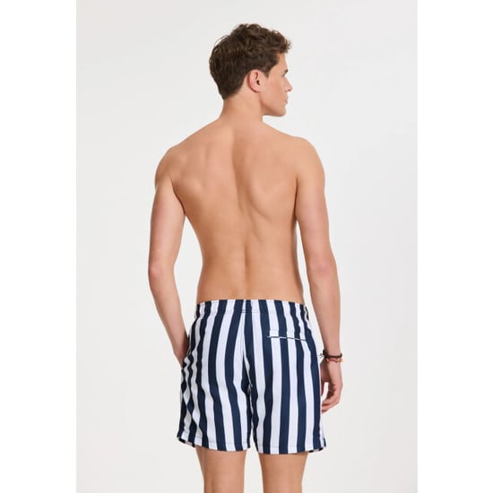 Shiwi Heren zwemshort broad stripe donkerblauw/wit - Image 3