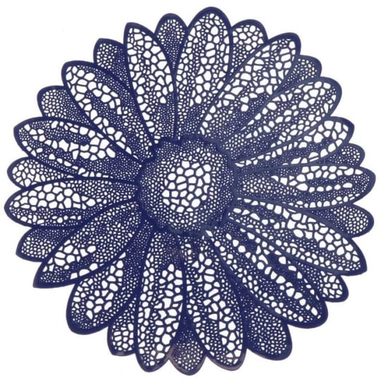 Unique Living placemat flower 38cm Ø dark blue - Image 1