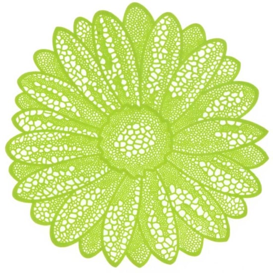 Unique Living placemat flower 38cm Ø lime - Image 1