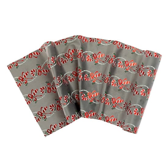 Unique Living decofabric candy cane silver 28x300cm - Image 1
