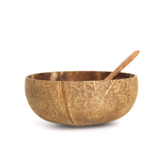 Furnilux Kokoskommen met eetlepel set van 2 handgemaakt geschenkdoos - Image 1