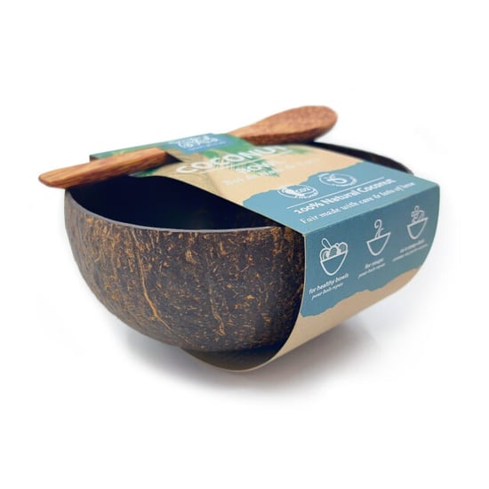 Furnilux Kokoskommen met eetlepel set van 2 handgemaakt geschenkdoos - Image 4