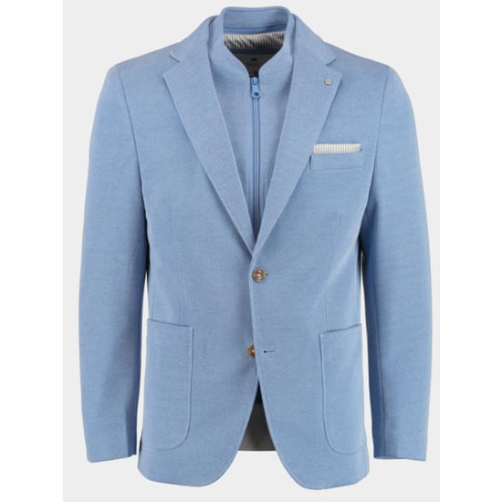Bos Bright Blue Colbert d7,5 lommer jacket with inlay 241037lo45bo/210 light blue - Image 1