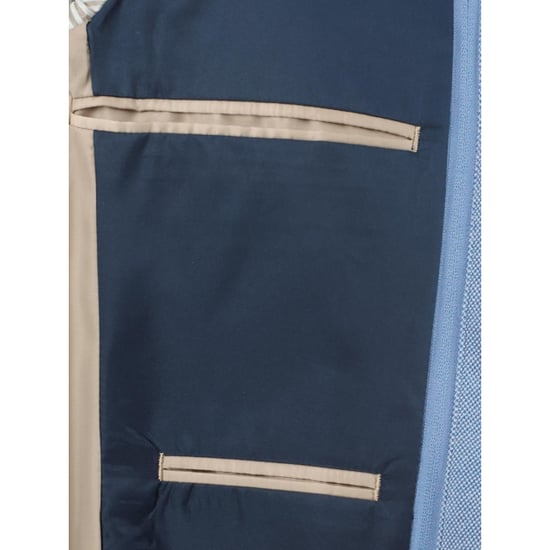Bos Bright Blue Colbert d7,5 lommer jacket with inlay 241037lo45bo/210 light blue - Image 4