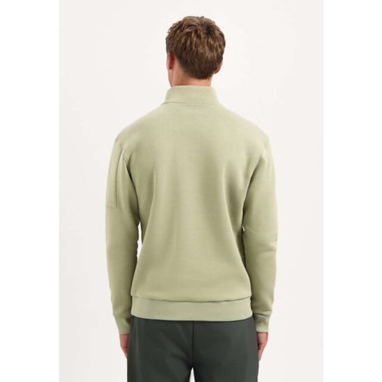 No Excess Sweater half zip brushed light moss - Image 3