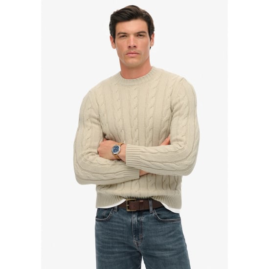 Superdry Mens Jacob Cable Knitwear Jumper - Image 1