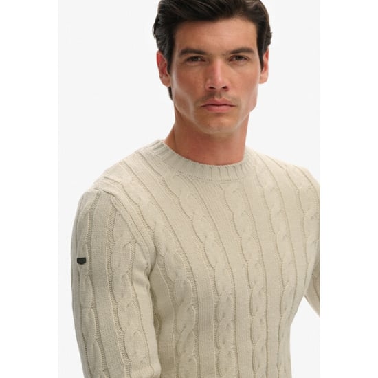 Superdry Mens Jacob Cable Knitwear Jumper - Image 3