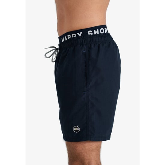 Happy Shorts Heren zwemshort dubbele waistband effen donker - Image 3