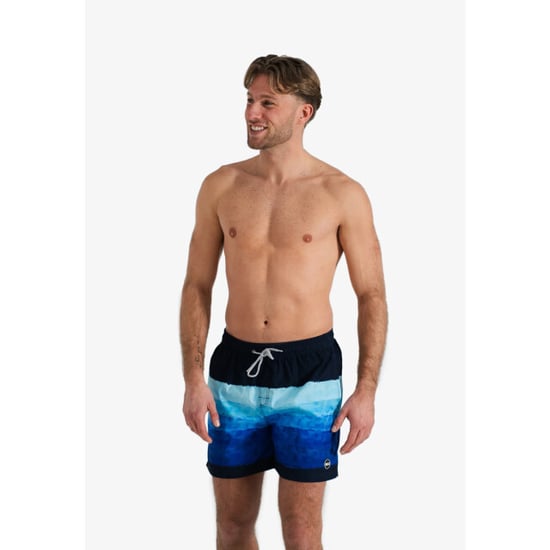 Happy Shorts Heren zwemshort waterverf strepen print blauw - Image 4
