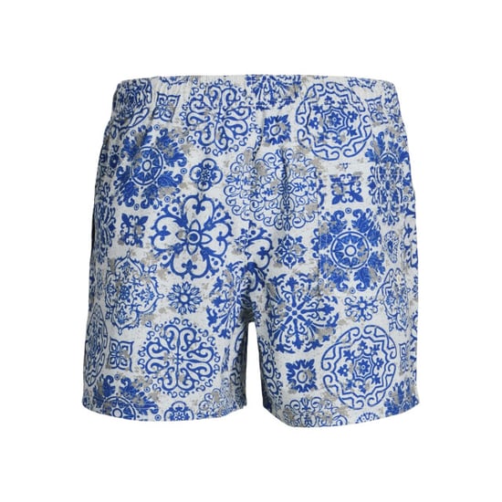 Jack & Jones Heren zwemshort jpstmaui mature azulejo print wit/blauw - Image 3