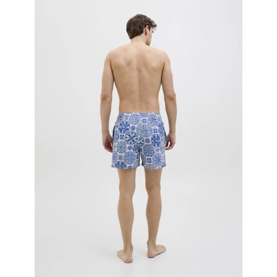 Jack & Jones Heren zwemshort jpstmaui mature azulejo print wit/blauw - Image 6