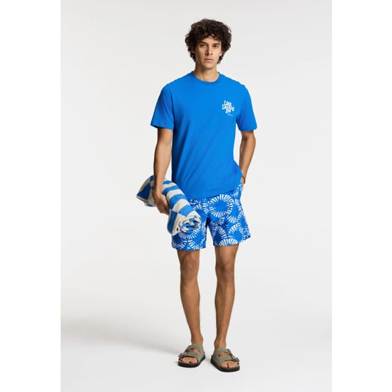 Shiwi Heren zwemshort mike 7" gerimpelde print blauw/wit - Image 3
