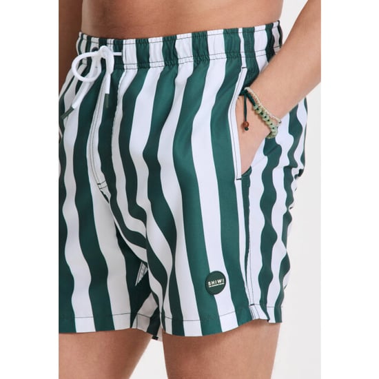 Shiwi Heren zwemshort broad stripe donkergroen/wit - Image 6