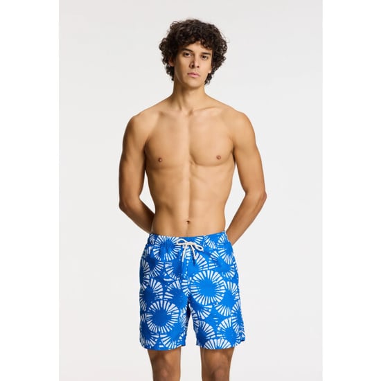 Shiwi Heren zwemshort mike 7" gerimpelde print blauw/wit - Image 4
