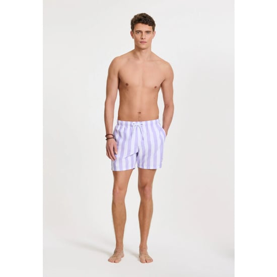 Shiwi Heren zwemshort broad stripe paars/wit - Image 5