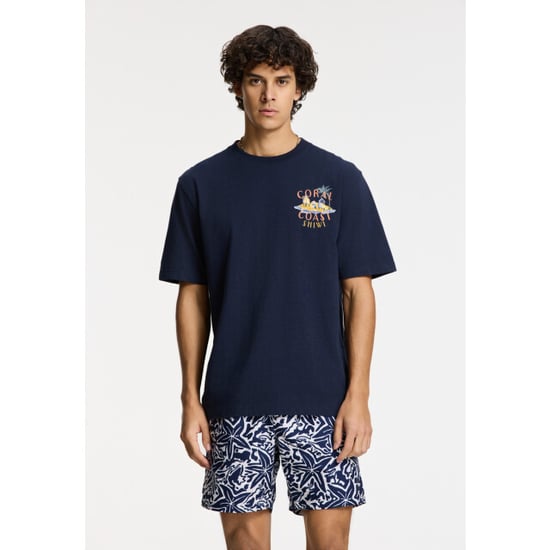 Shiwi Heren zwemshort mike 7" zeester print donkerblauw/wit - Image 4
