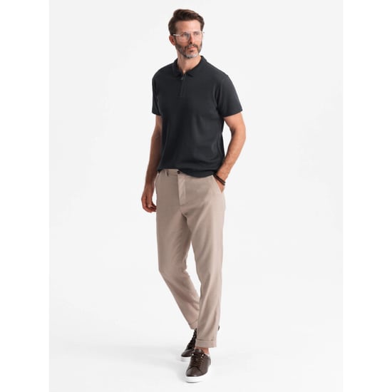 Ombre Poloshirt heren korte mouw met rits - 0132z - Image 2