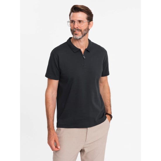 Ombre Poloshirt heren korte mouw met rits - 0132z - Image 4