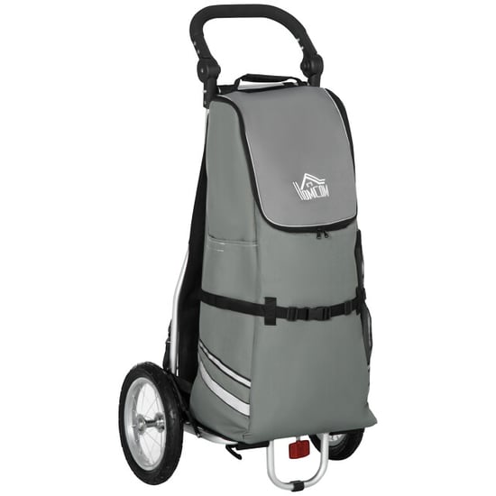 4goodz Homcom 3-in-1 boodschappentrolley winkelwagen fietsaanhanger steekwagen - Image 1