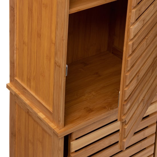 4goodz Sicela bamboe badkamerkast hoog 28x33x168 cm - - Image 3